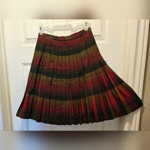 Vintage Highland Queen Reversible Plaid Pleated Skirt